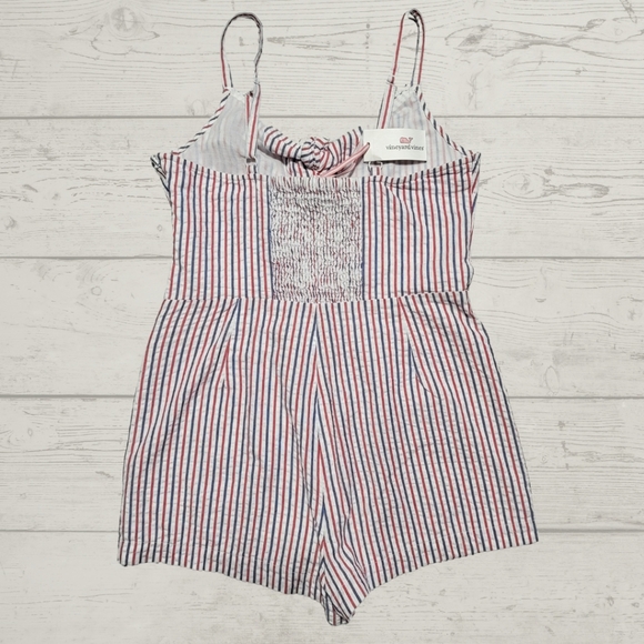 Vineyard Vines Fireworks Stripe Seersucker Romper - Picture 5 of 8
